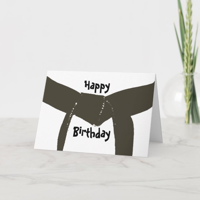 Martial Arts Brown Belt Birthday Card (Front)