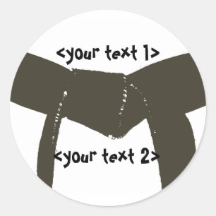 Martial Arts Brown Belt Classic Round Sticker