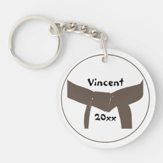 Martial Arts Brown Belt Key Ring