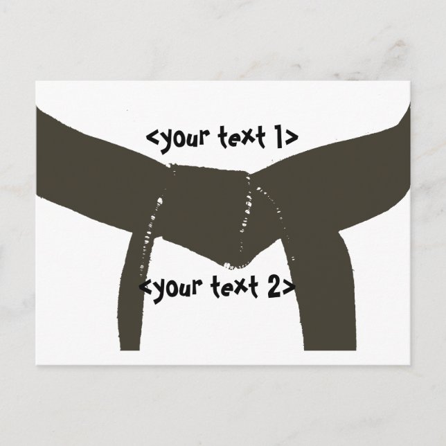 Martial Arts Brown Belt Postcard (Front)