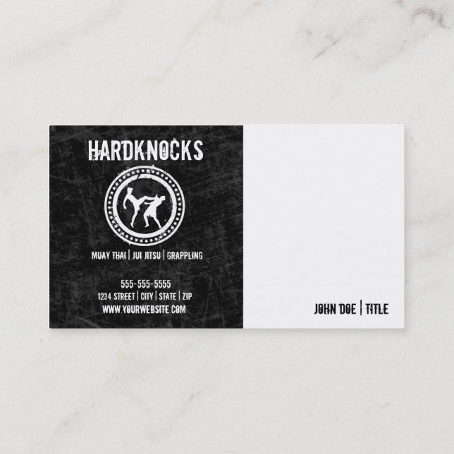 Martial Arts Business Card VIP pass (Back)