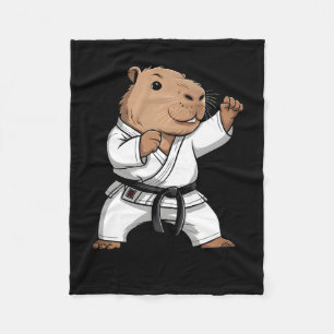 Martial Arts Capyra Funny Karate Taekwondo Jiu Jit Fleece Blanket
