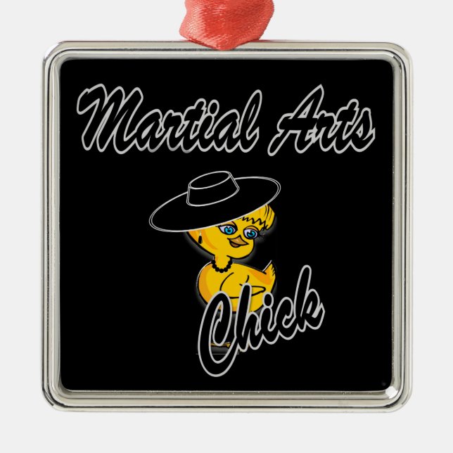 Martial Arts Chick #4 Metal Tree Decoration (Front)