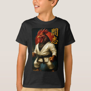 Martial Arts Chicken Cool Karate Rooster In Gi T-Shirt