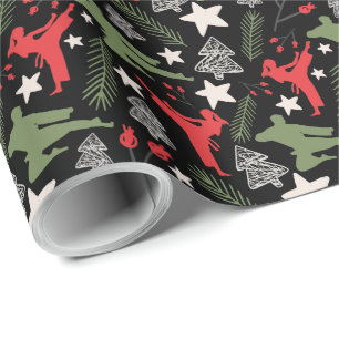 Martial Arts Christmas Wrapping Paper