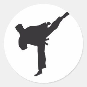 martial arts classic round sticker
