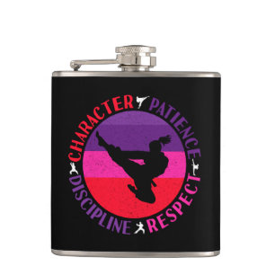 Martial Arts Core Values - Karate Hip Flask