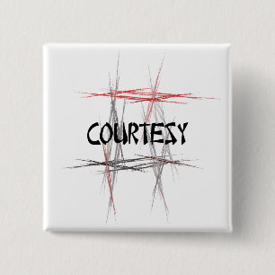 Martial Arts Courtesy 15 Cm Square Badge