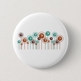 Martial Arts Daisies 6 Cm Round Badge