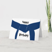 Martial Arts Dark Blue Belt Birthday