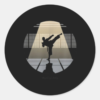 Martial Arts Discipline Strength Karate Taekwondo Classic Round Sticker
