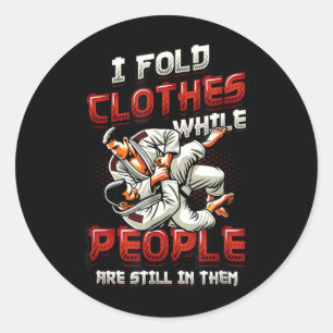 Martial Arts Fighter Judo Karate Brazilian Classic Round Sticker