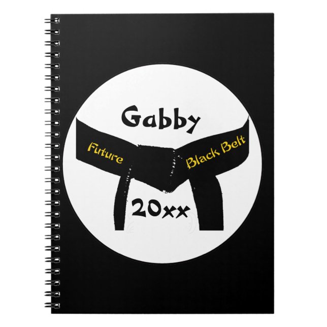 Martial Arts Future Black Belt Notebook (Front)