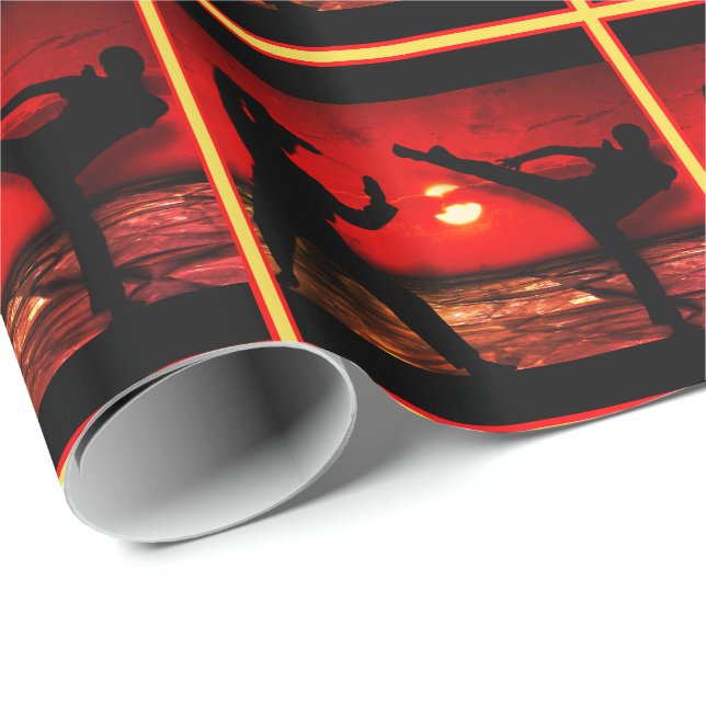 Martial Arts  Gift Wrapping Paper (Roll Corner)