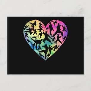 Martial Arts Heart Love Training Karate Tae Kwon D Postcard