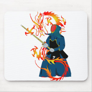 Martial Arts Hwa Rang Do Stick Fighting Dragon Mouse Pad