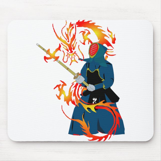 Martial Arts Hwa Rang Do Stick Fighting Dragon Mouse Pad (Front)