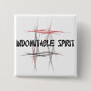 Martial Arts Indomitable Spirit 15 Cm Square Badge