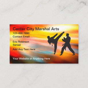Martial Arts Instruction Class Business Card