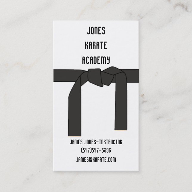Martial Arts Instructor Business Card (Front)