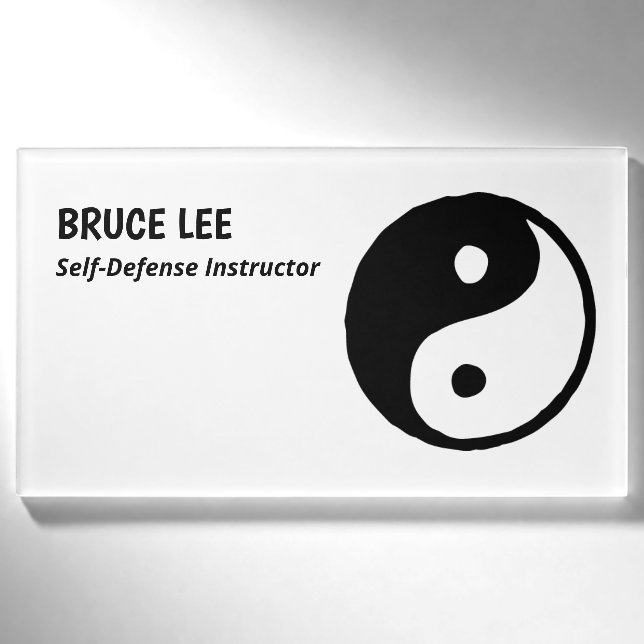 Martial Arts Instructor Name Tag (Front)