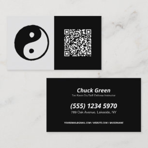 Martial Arts Instructor QR Business Card