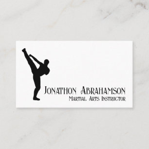 Martial Arts Instructor Studio Business Card
