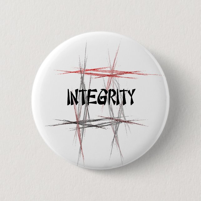 Martial Arts Integrity 6 Cm Round Badge (Front)