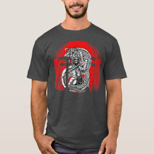Martial Arts Japanese Tengu Samurai with Dragon Ja T-Shirt