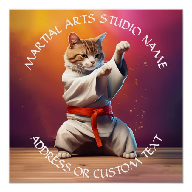 Martial Arts Jiu-jitsu Karate Taekwondo Studio  Poster (Front)