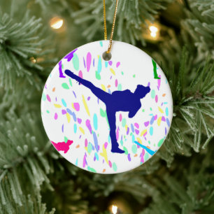 MARTIAL ARTS - JUDO CERAMIC TREE DECORATION