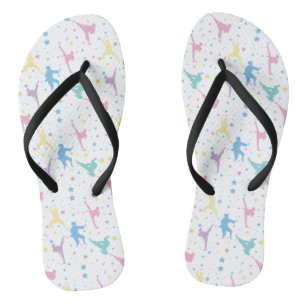 Martial Arts Karate Abstract Stars Sparkles Jandals