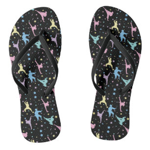 Martial Arts Karate Abstract Stars Sparkles Jandals