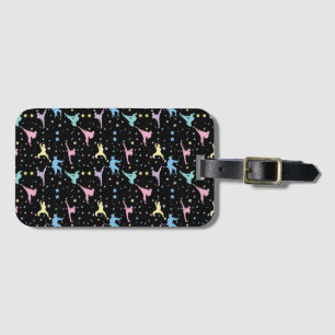 Martial Arts Karate Abstract Stars Sparkles Luggage Tag
