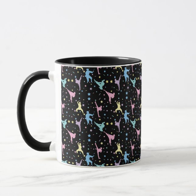 Martial Arts Karate Abstract Stars Sparkles Mug (Left)