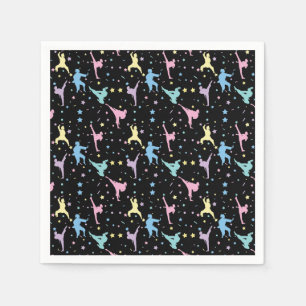 Martial Arts Karate Abstract Stars Sparkles Napkin