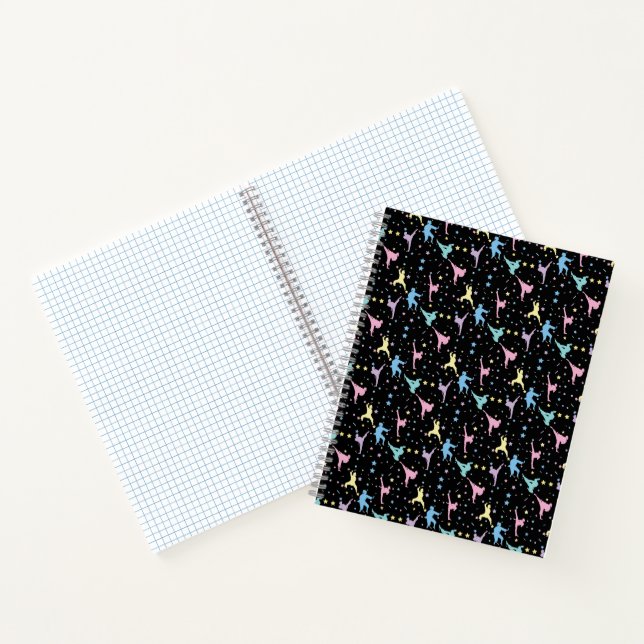 Martial Arts Karate Abstract Stars Sparkles Notebook (Inside)