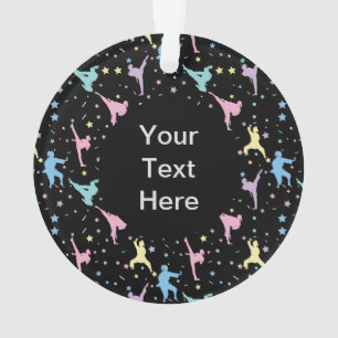 Martial Arts Karate Abstract Stars Sparkles Ornament