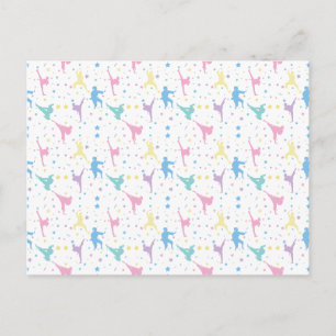 Martial Arts Karate Abstract Stars Sparkles Postcard
