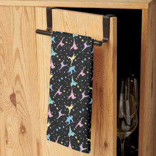 Martial Arts Karate Abstract Stars Sparkles Tea Towel