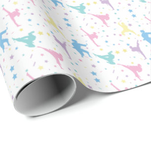 Martial Arts Karate Abstract Stars Sparkles Wrapping Paper
