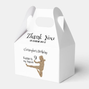 Martial Arts Karate Birthday Thank You Favour Box