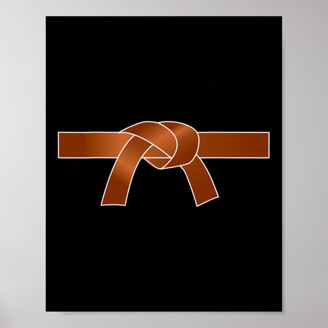 Martial Arts Karate Brown Belt Gift  Poster (Front)