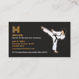 Martial Arts Karate Business Card