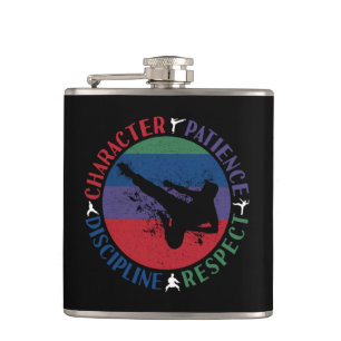 Martial Arts - Karate Core Values Hip Flask