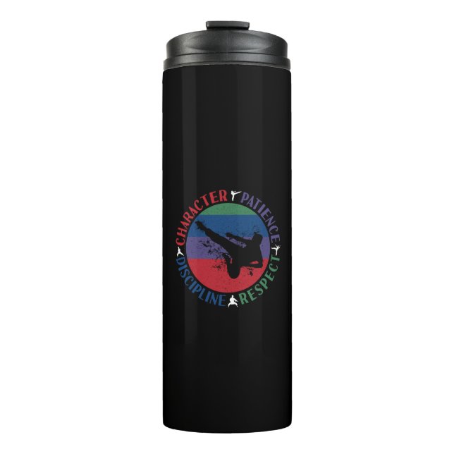 Martial Arts - Karate Core Values Thermal Tumbler (Front)