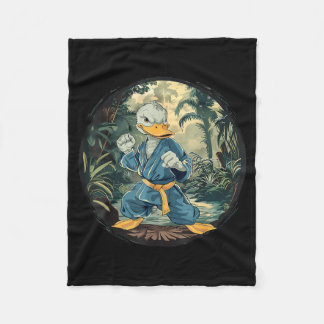 Martial Arts Karate Duck Forest Mma Duck Taekwondo Fleece Blanket