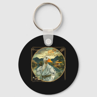 Martial Arts Karate Duck Sunset Garden Mma Key Ring