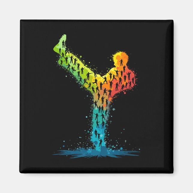 Martial Arts Karate Fighter  Magnet (Front)