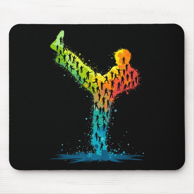 Martial Arts Karate Fighter  Mouse Pad (Front)